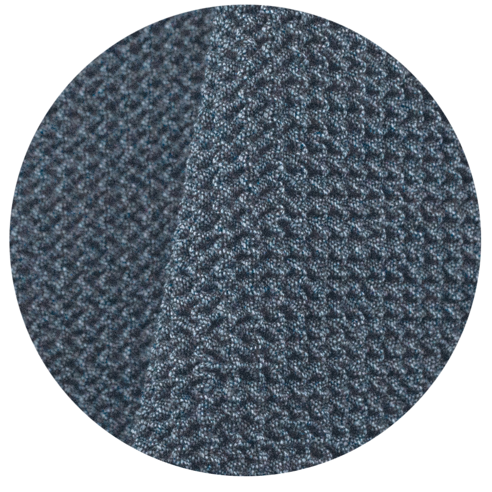 Detalle del tejido superelástico de la funda de sofá Willy Azul Claro