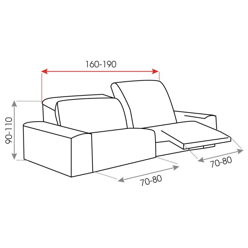 Funda Multielástica Sofá Relax 3 Plazas 2 Pies Stark